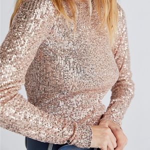 Free People Gold Rush Long sleeve top